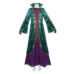 Hocus Pocus Witch Costume - Medieval Stage Performance Retro Robe for Cosplay and Halloween