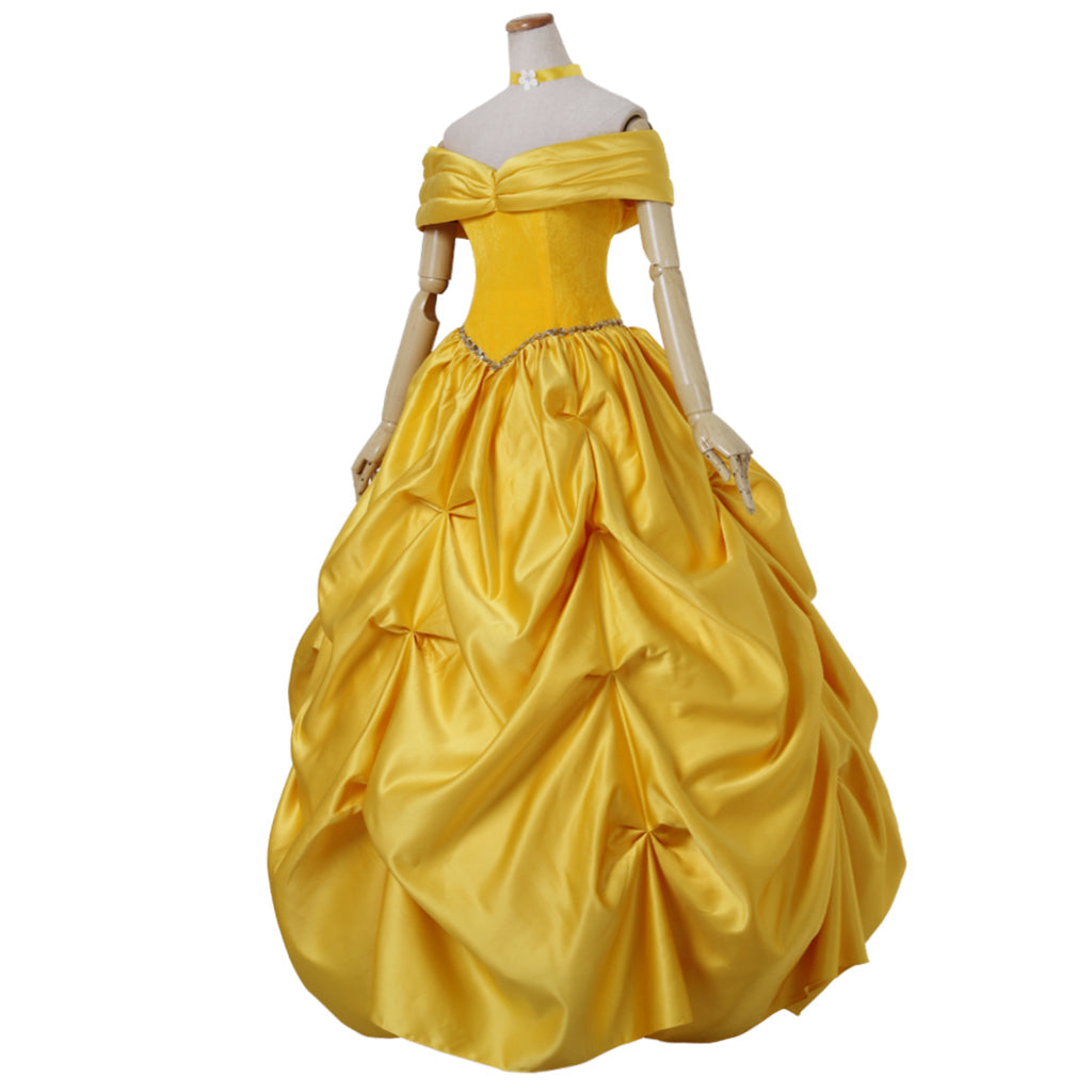 Costume de cosplay Belle pour Halloween | Robe de princesse Disney enchanteresse pour Halloween et cosplay