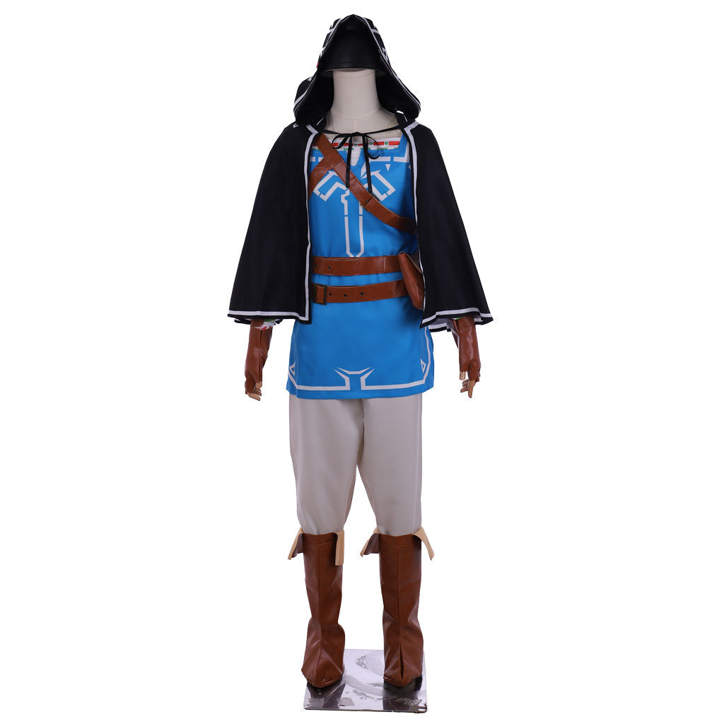 Costume de cosplay Link de Zelda : Breath of the Wild pour Halloween - Ensemble complet de tenues de héros haut de gamme