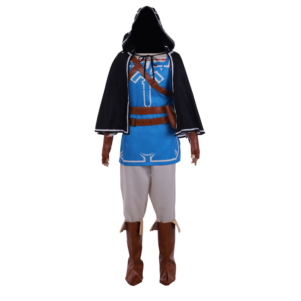 Costume de cosplay Link de Zelda : Breath of the Wild pour Halloween - Ensemble complet de tenues de héros haut de gamme