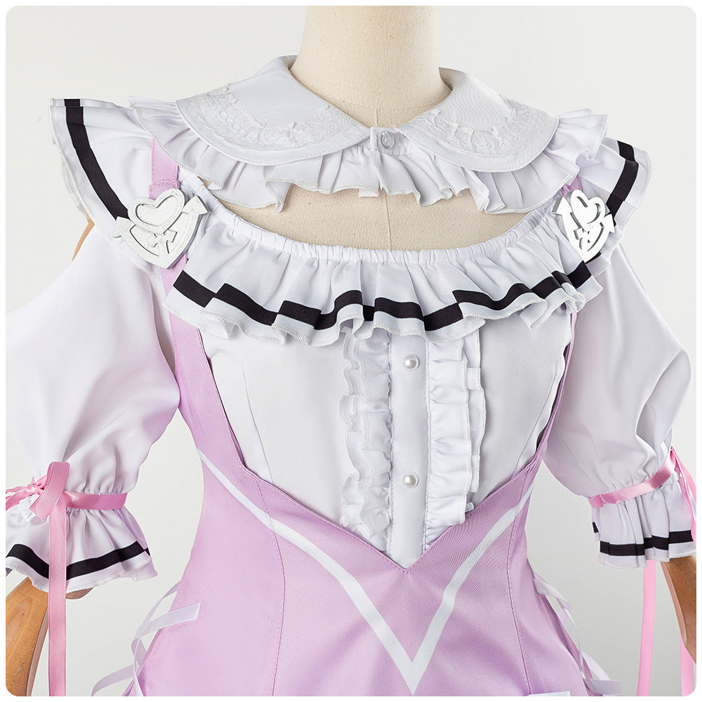 VTuber Minato Aqua Cosplay Costume 2024 Cat Ear Maid Dress for Anime Fans - Halloweez