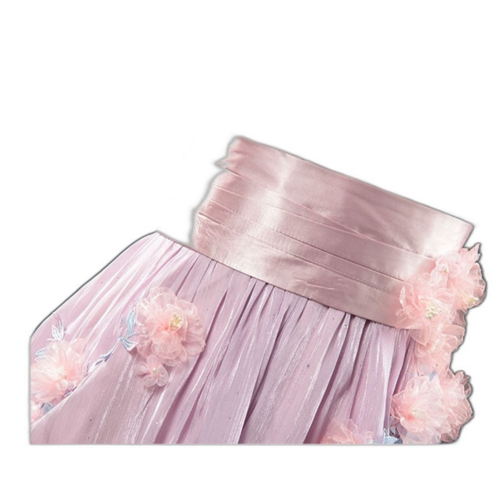 Love and Deep Space Female Protagonist Qing Hua Zhu Hai cosplay Floral Promise Dress Qin Che cosplay costume - Halloweez