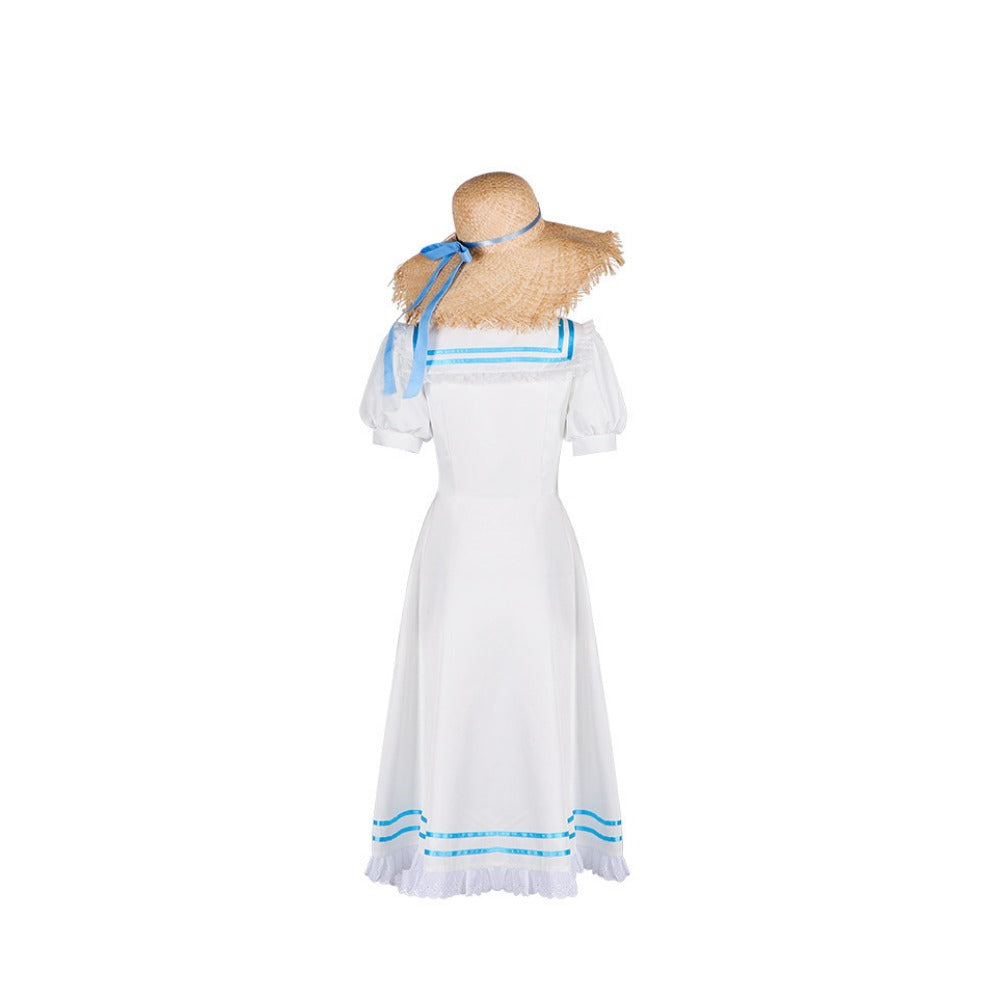 Summer Sky Beyond Kamoha Uesaka Cosplay Costume - Game Accurate Dress with Hat