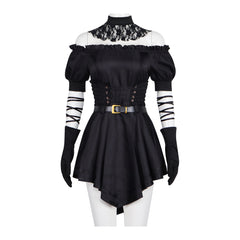 Grok Virtual Girlfriend Cosplay Costume Gothic Style Black Skirt Anime Game Roleplay Outfit for Cosplay Enthusiasts - Halloweez