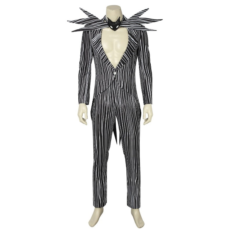 Jack Skellington Costume - Halloween Cosplay Black Stripe Suit by Halloweez