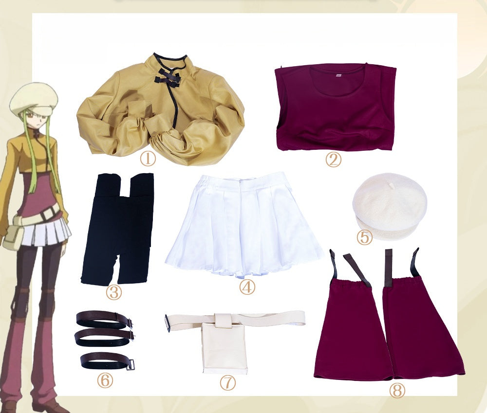 Code Geass: Lelouch of the Rebellion C.C. Detective Outfit Cosplay Costume for Women - Halloweez