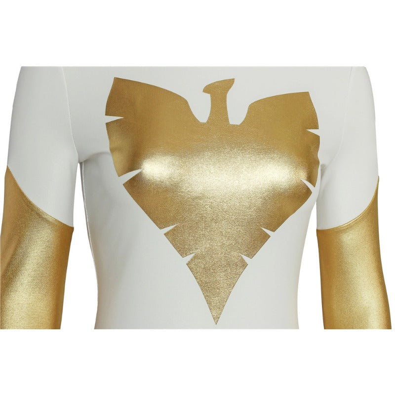 Halloweez X-Men Phoenix Pearl White Spandex Cosplay Costume for Movie Enthusiasts