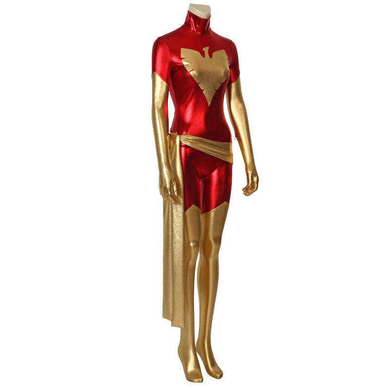 Women Halloweez Jean Grey Superhero Cosplay Bodysuit for Halloween & Comic Con