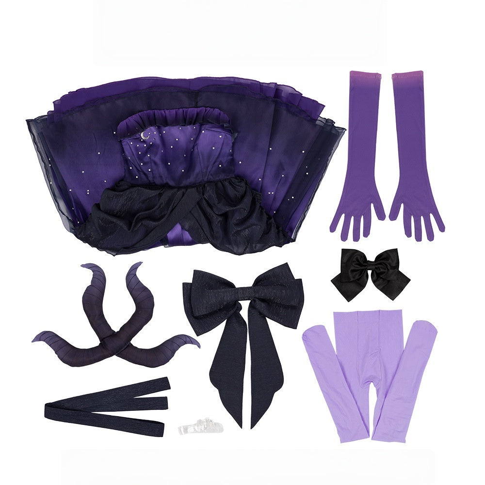 Blue Archive Hina Purple Dress Anime Cosplay Costume for Fans - Halloweez