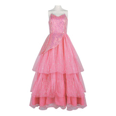 Wicked Glinda the Good Witch Cosplay Costume Pink Princess Dress for Stage Performance