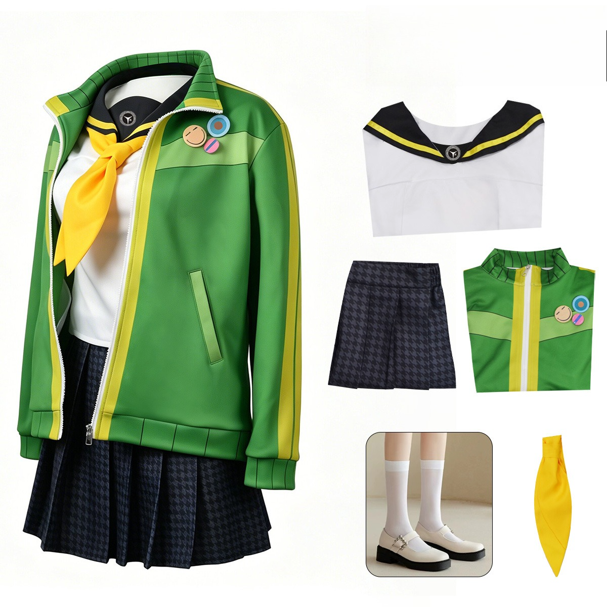 Persona 4 Chie Satonaka Cosplay Costume Custom For Comic‑Con Halloween