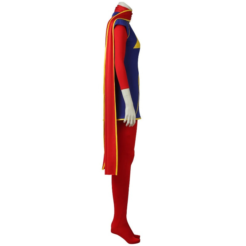 Tenue de cosplay Kamala Khan pour Halloween - Combinaison et cape pour femme pour Halloween et événements spéciaux