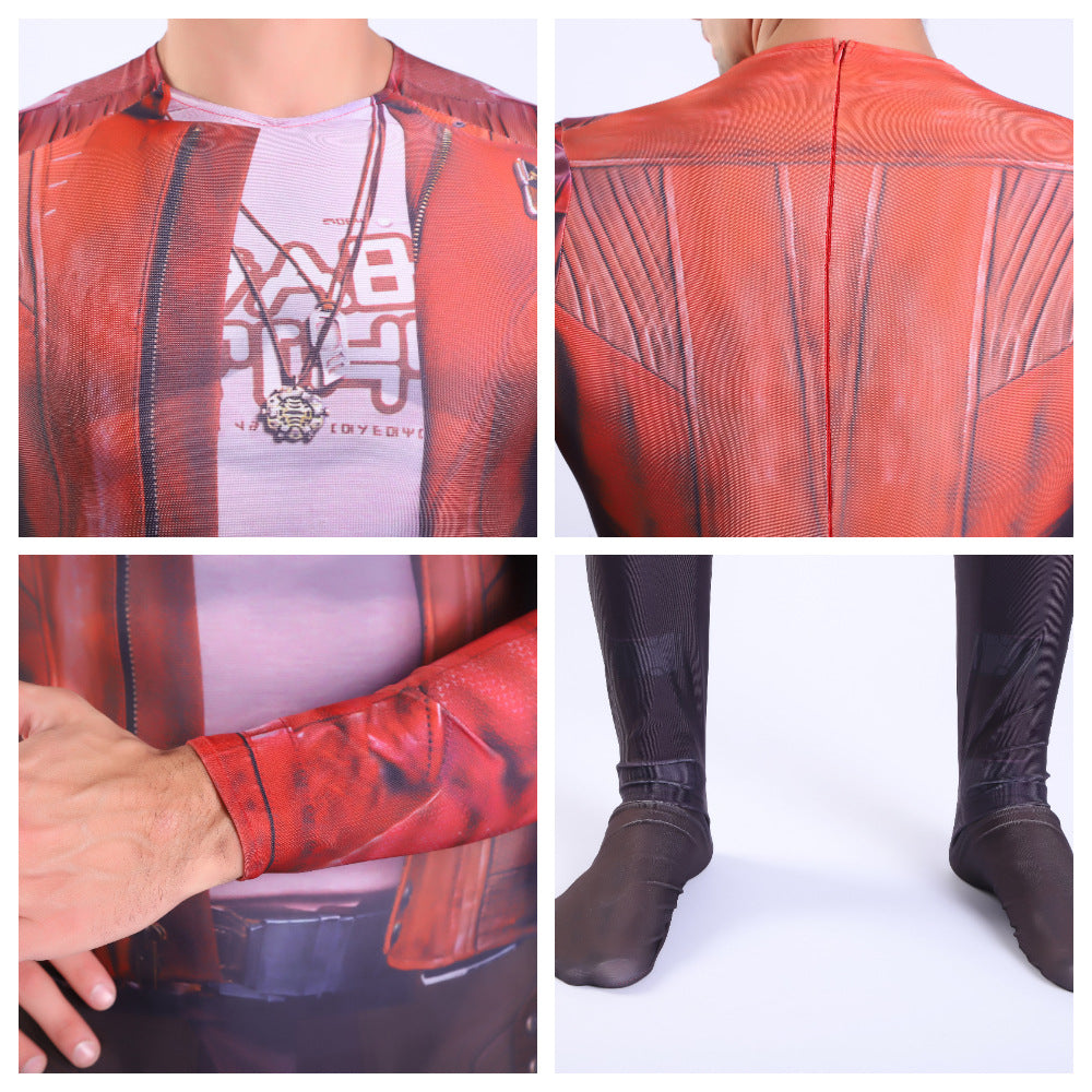Star-Lord Guardians of the Galaxy Cosplay Costume 3D Print Adult Kids Movie Outfit - Halloweez