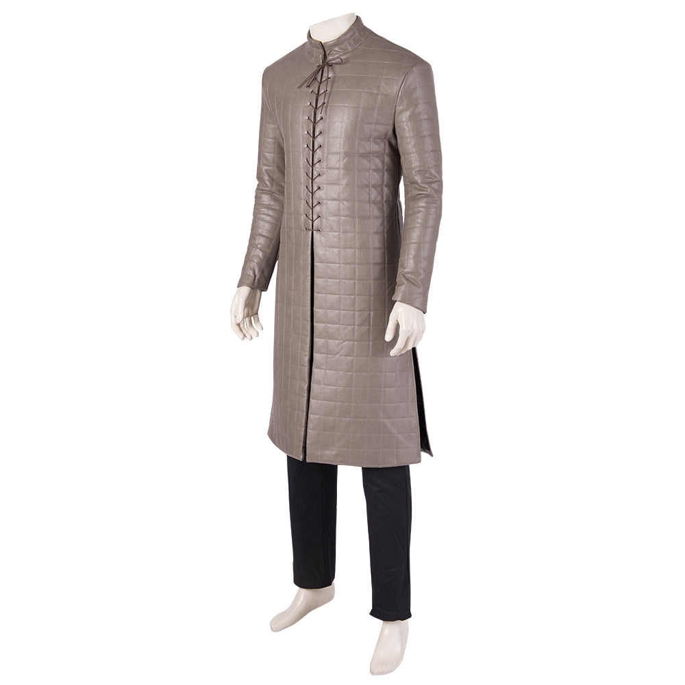 Game of Thrones Season 8 Jon Snow Cosplay Costume, A Song of Ice and Fire Same Style Medieval Outfit for Men - Halloweez