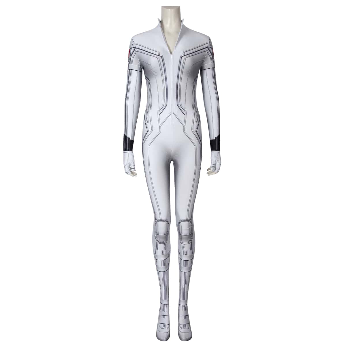 Black Widow Natasha White Suit Cosplay Costume, Custom High-end for Halloween & Comic Con - Halloweez