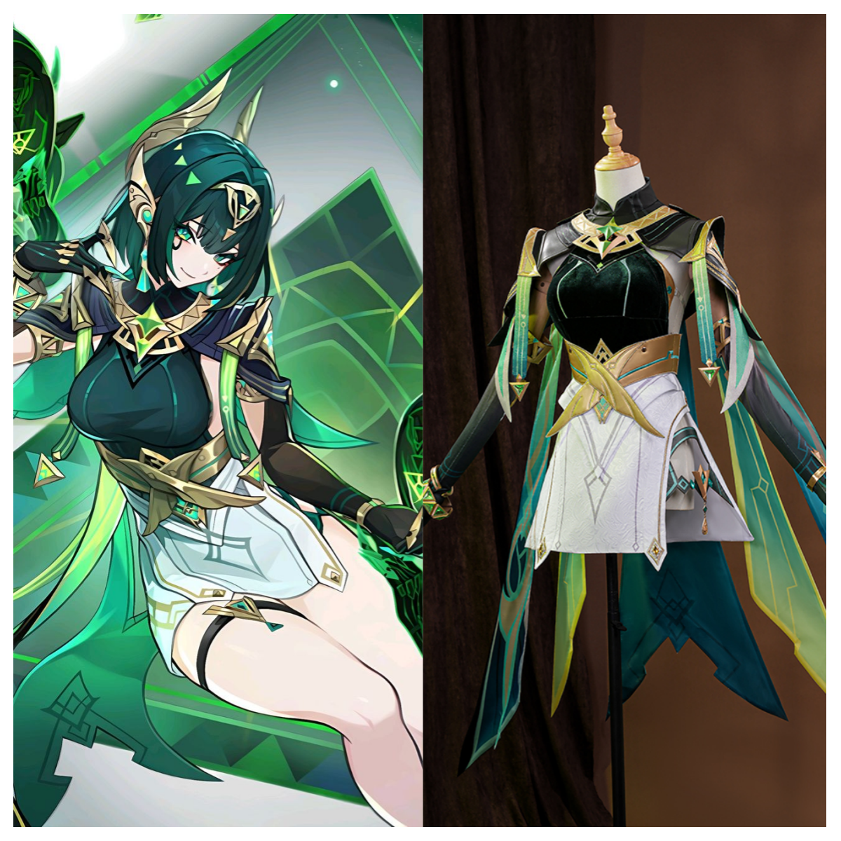 Genshin Impact Cosplay Costume - Complete Neuvillette Full Set with Accessories