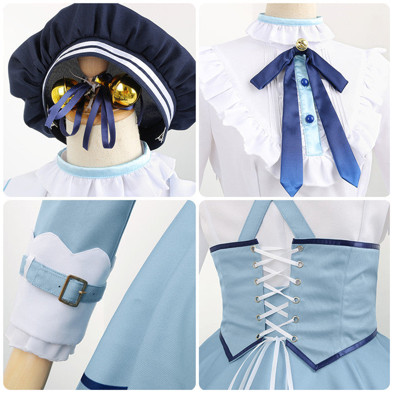 Rainbow VTuber Amamya Kokoro Western-style Anime Cosplay Costume Set for Nijisanji Fans - Halloweez