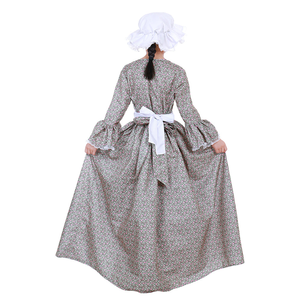 Halloweez Kids Pioneer Prairie Colonial Maid Costume