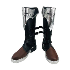 Genshin Impact Diluc Crimson Dawn Cosplay Shoes for Anime Conventions - Halloweez