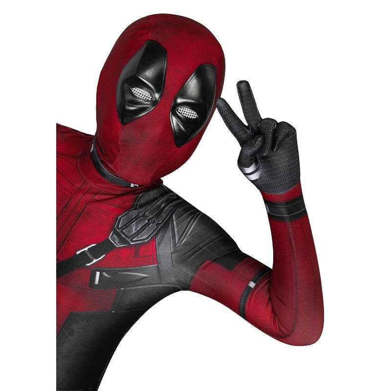 Children's Deadpool Kidspool Costume Jumpsuit Mask - Halloween Party Outfit by Halloweez