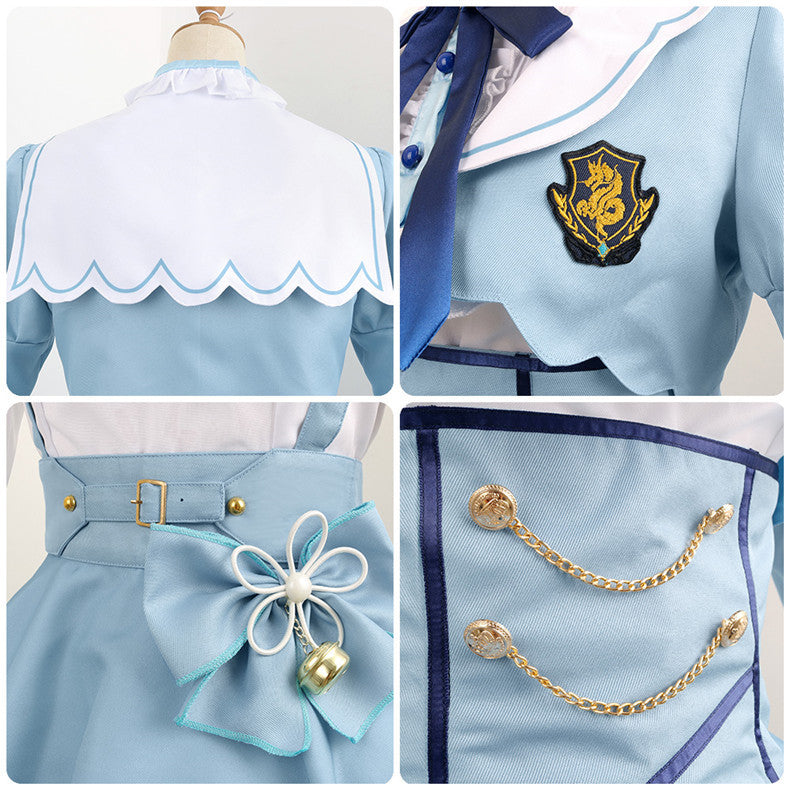 Rainbow VTuber Amamya Kokoro Western-style Anime Cosplay Costume Set for Nijisanji Fans - Halloweez