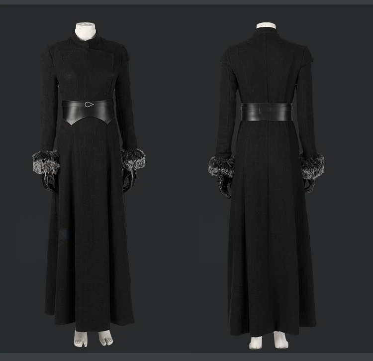 Game of Thrones Season 8 Sansa Stark Cosplay Full Set Outfit, A Song of Ice and Fire Same Style Medieval Costume for Women - Halloweez