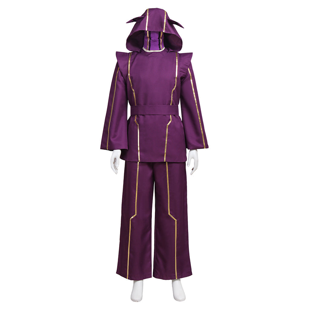 Halloweez Kennen Cosplay Outfit - Purple Battle Uniform with Hat - Halloweez