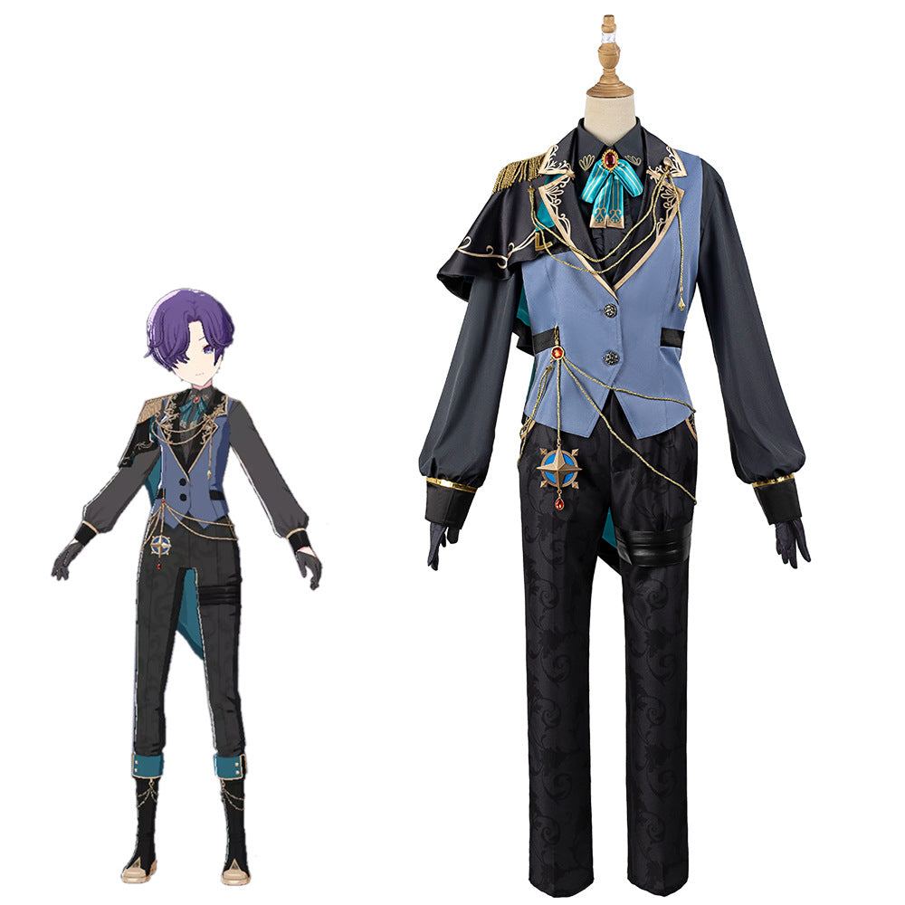 World Project PJSK Asahina Mafuyu Cosplay Costume Anime Maid Uniform Set - Halloweez