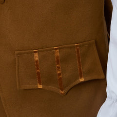 Nueva levita marrón del siglo XVIII: traje de cosplay eduardiano de estilo militar colonial para Halloween