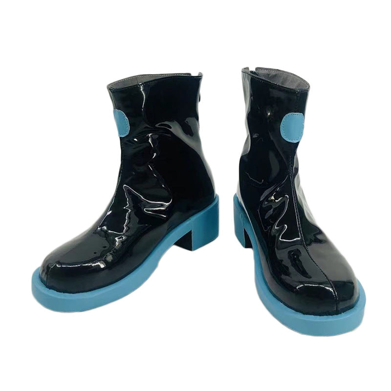 qy395 Hatsune Miku Cosplay Shoes Anime Cos Costume Footwear for Conventions - Halloweez