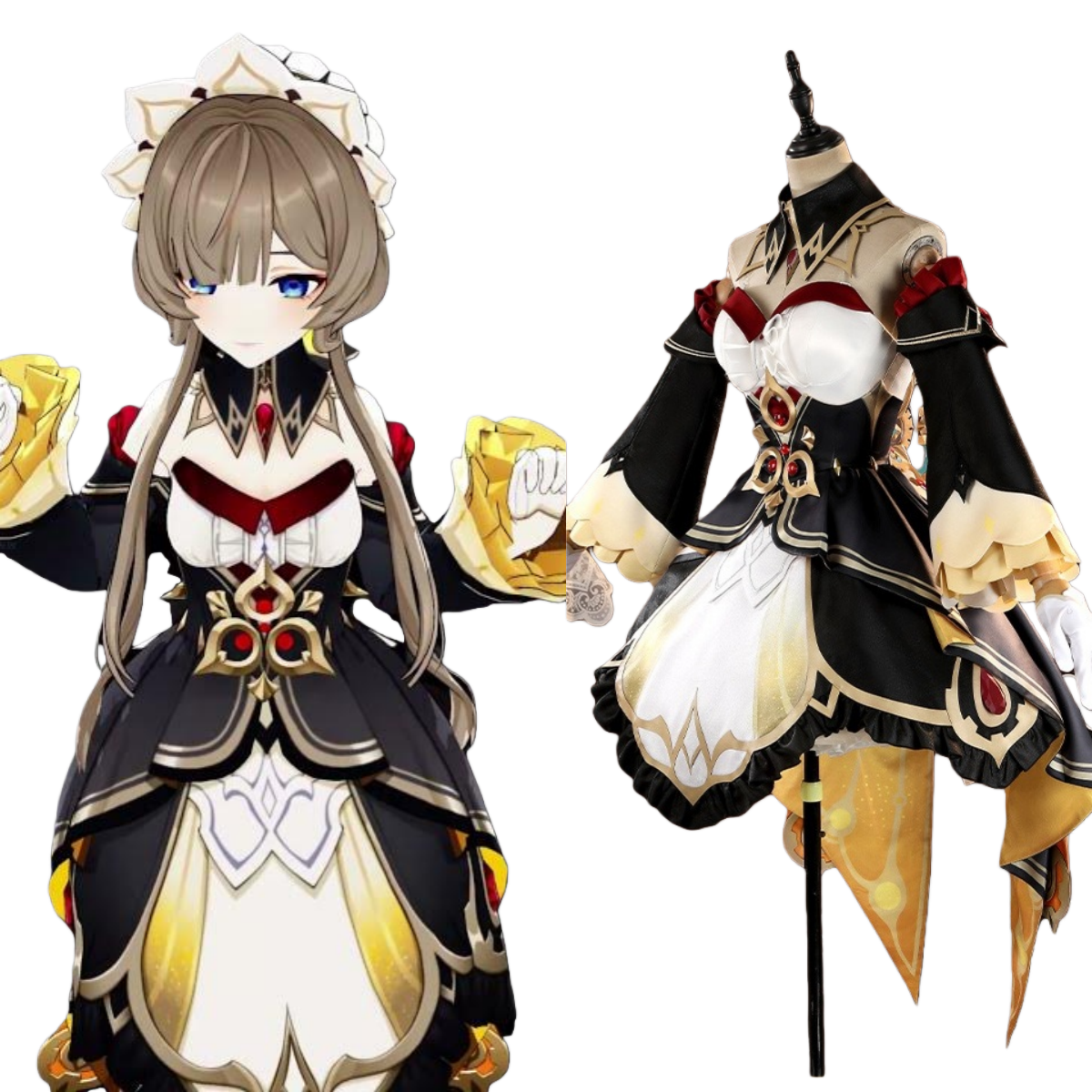 Genshin Impact Sandrone The Knave Official Cosplay Costume Dress Full Set for Women