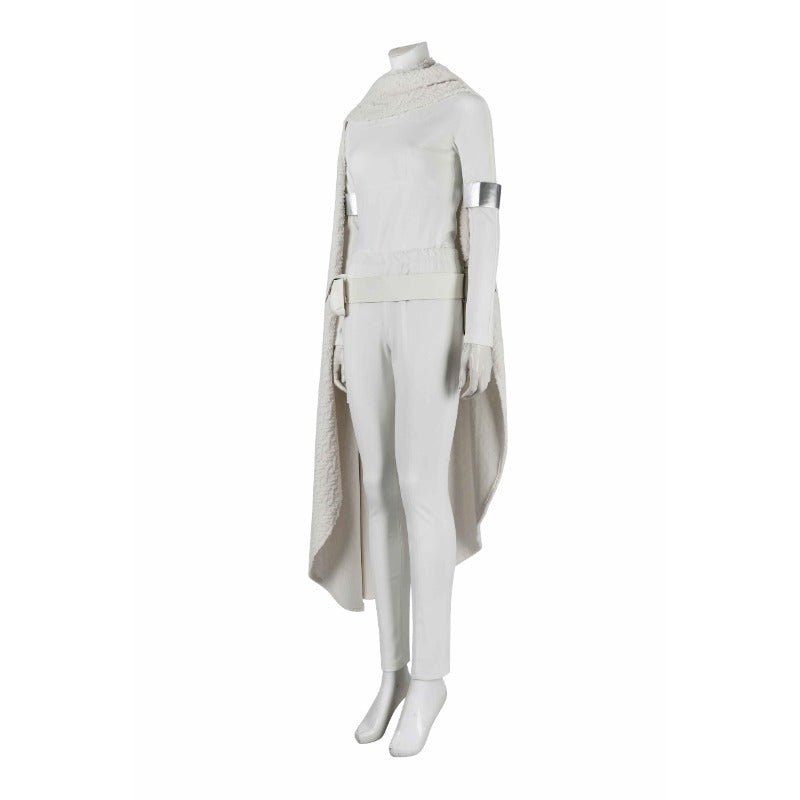 Ensemble de combat blanc avec cape pour cosplay de l'impératrice Amidala Padmé - Exclusivité Halloween et Comic Con