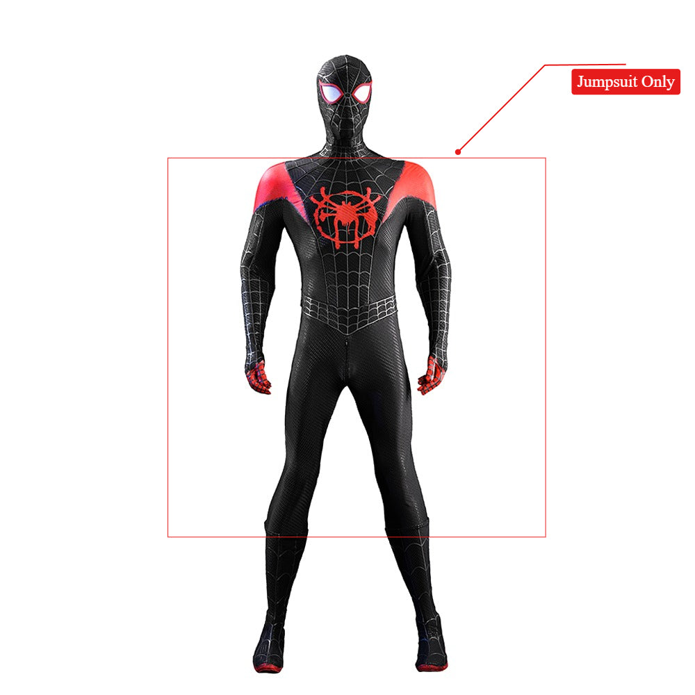 Spider‑Man Into the Spider‑Verse Miles Morales Cosplay Costume Custom‑Made for Halloween & Comic Con