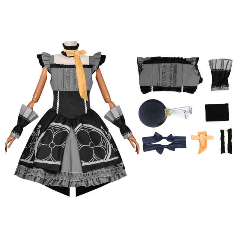 Blue Archive Iroha Mari Cosplay Costume Anime Maid Dress for Female - Halloweez