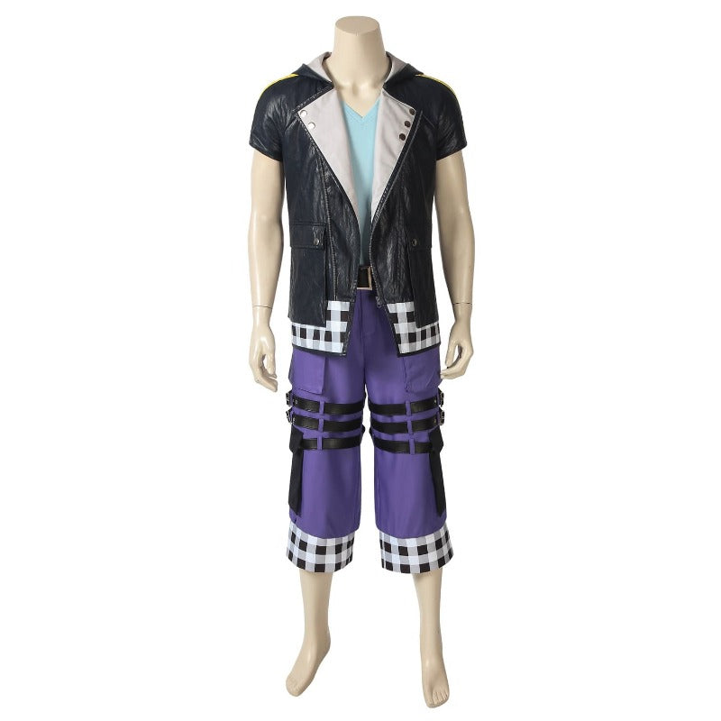 Disfraz de cosplay de Riku para Halloween: chaqueta y uniforme negros de primera calidad