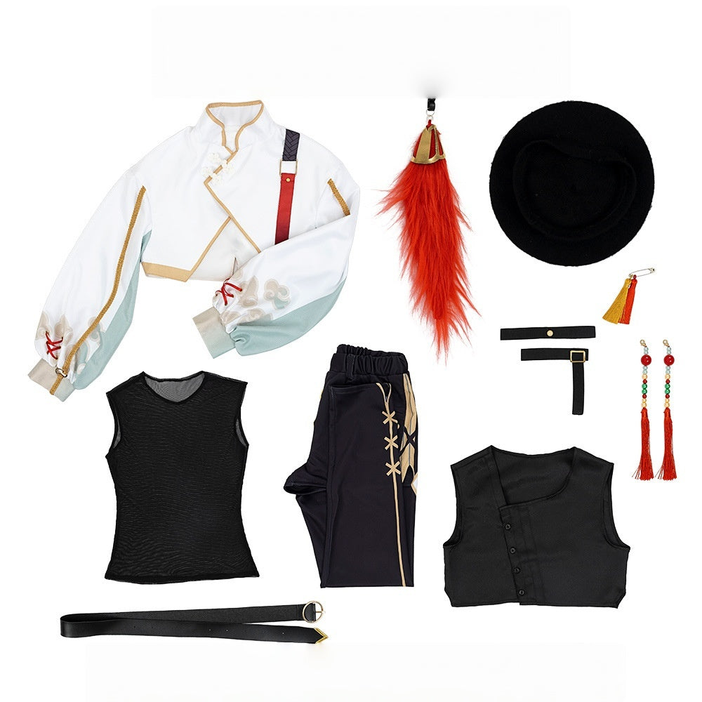 VTuber Green Fairy New 3D Anime Virtual Streamer Costume Women Chinese Style Set - Halloweez