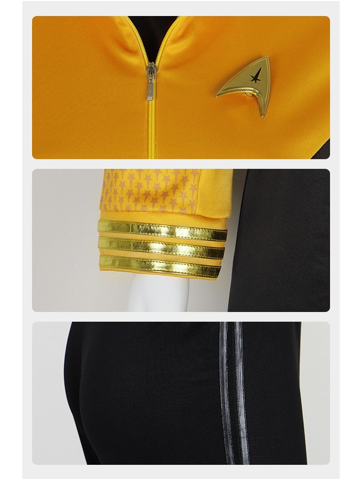Star Trek Strange New Worlds First Officer Uniform Cosplay Costume for Halloween Role Play - Halloweez