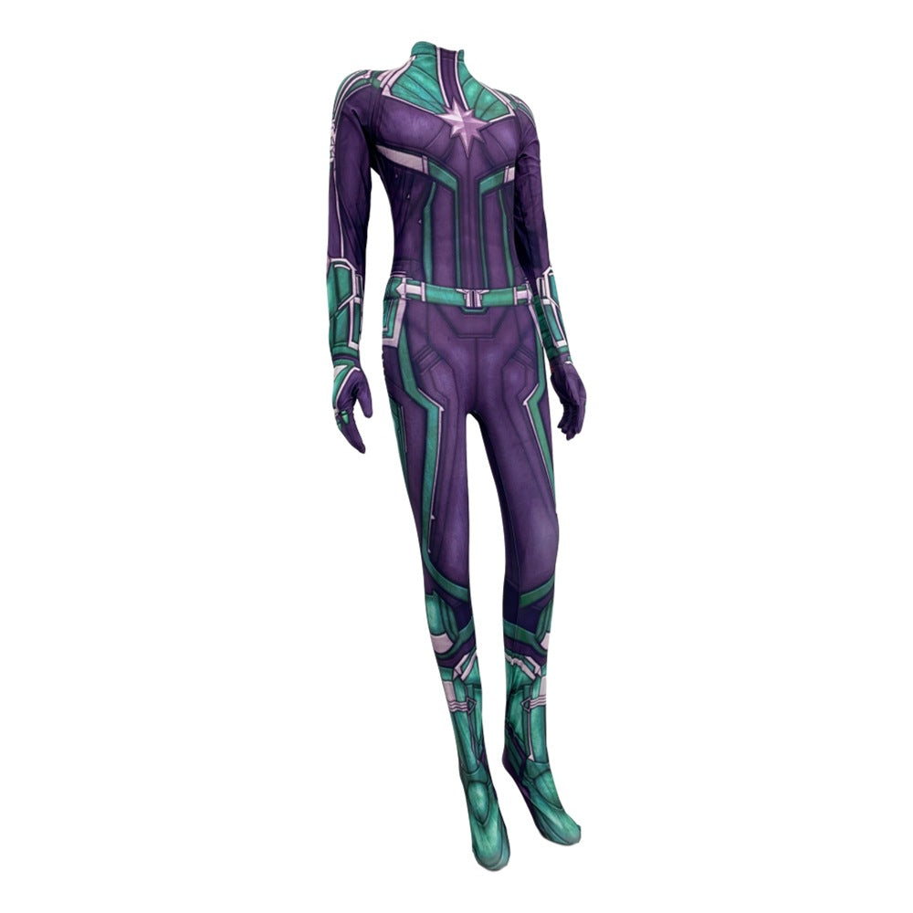 Halloween Captain Marvel Cosplay Costume for Kids and adult - Movie Role-Playing Bodysuit - Halloweez