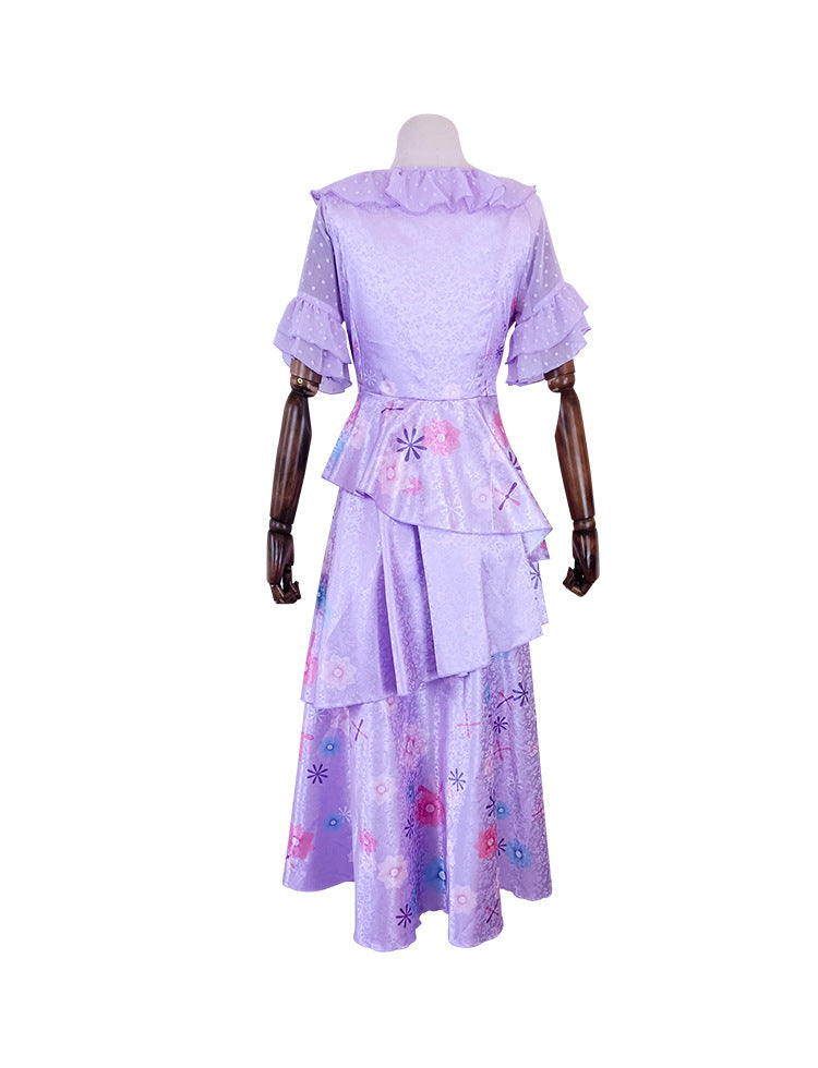 Magic House Isabella Princess Dress from Encanto - Chiffon Full Set Cosplay Costume for Children's Day - Halloweez
