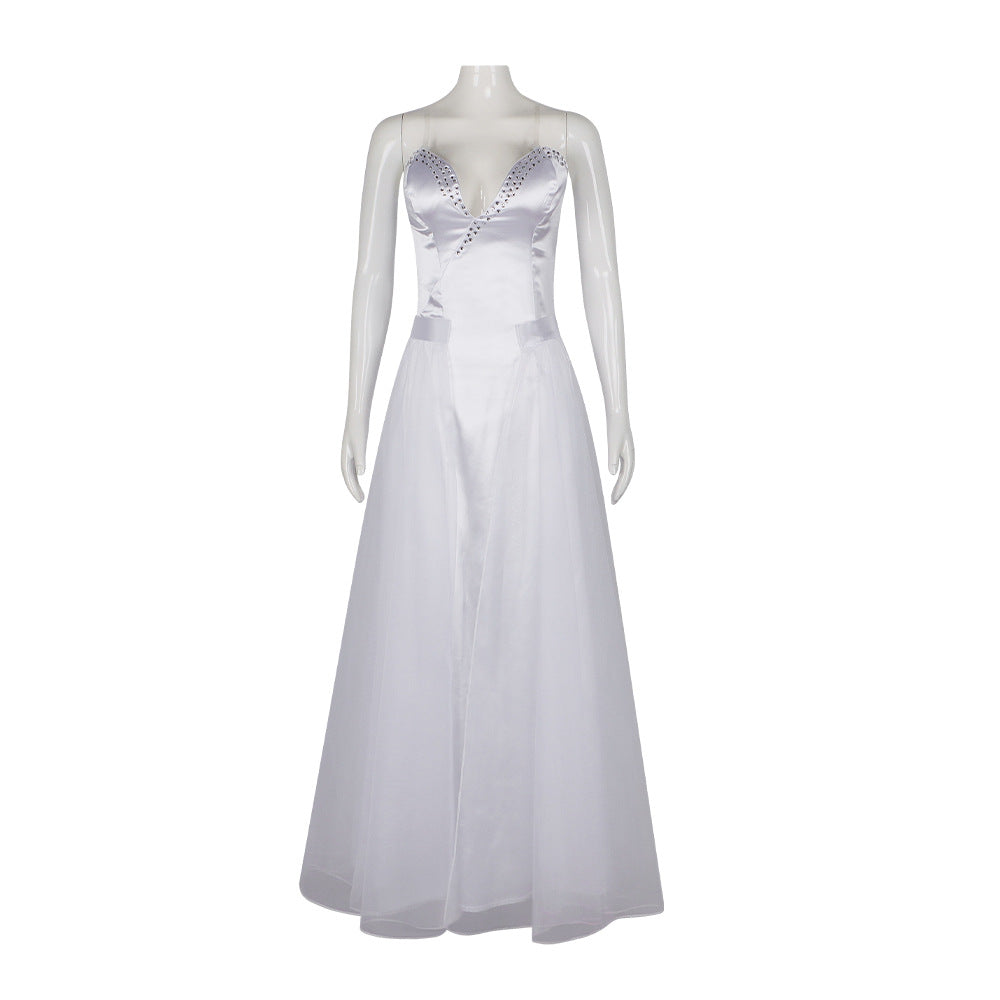 Wicked Glinda Cosplay Costume for Halloween and Stage Performance - Halloweez
