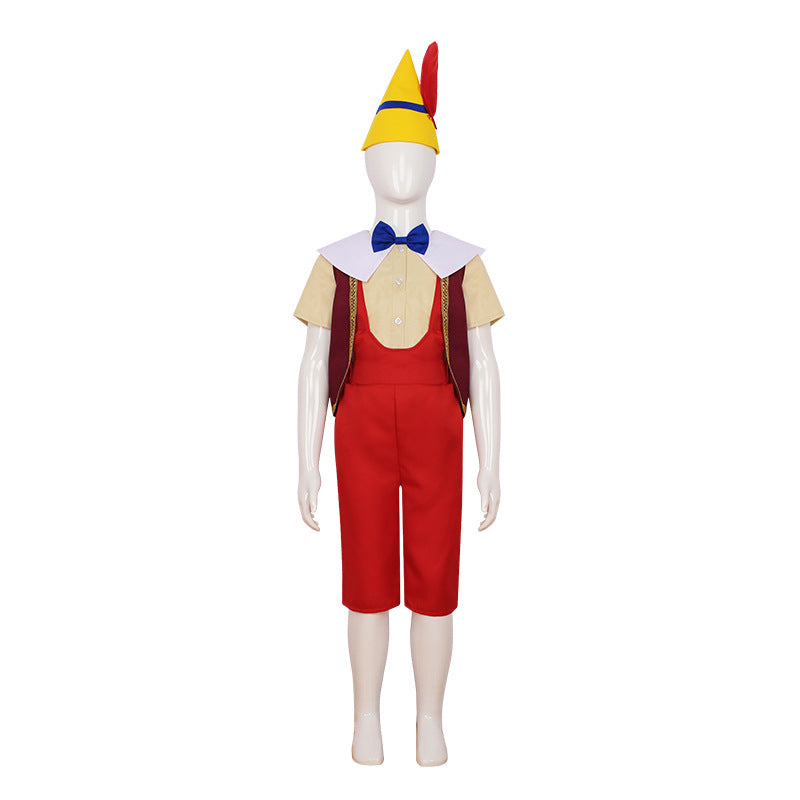 Pinocchio Cosplay Costume for Halloween and Stage Performances