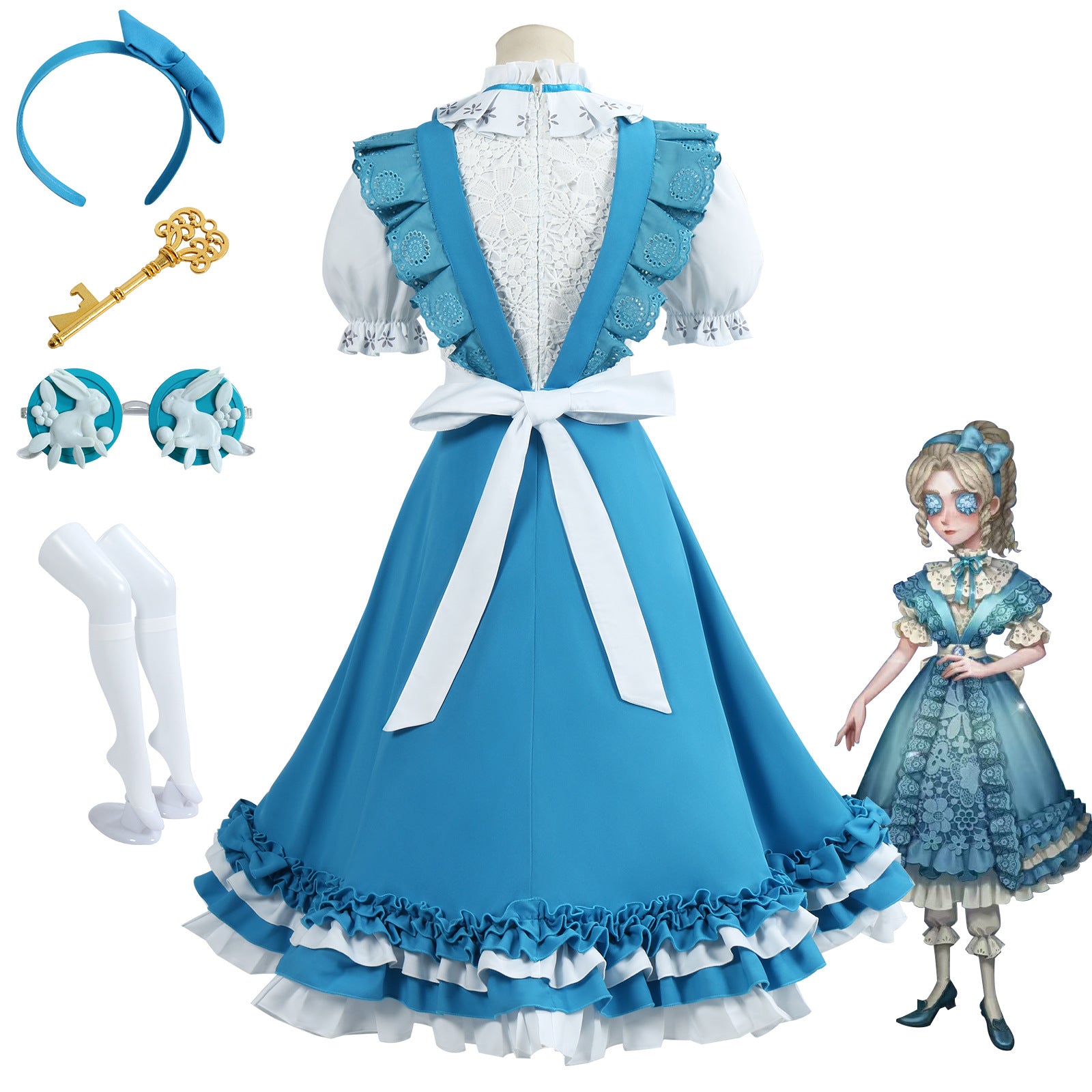 Identity V Journalist Alice in Dreamland Deduction Star Cosplay Costume - Halloweez
