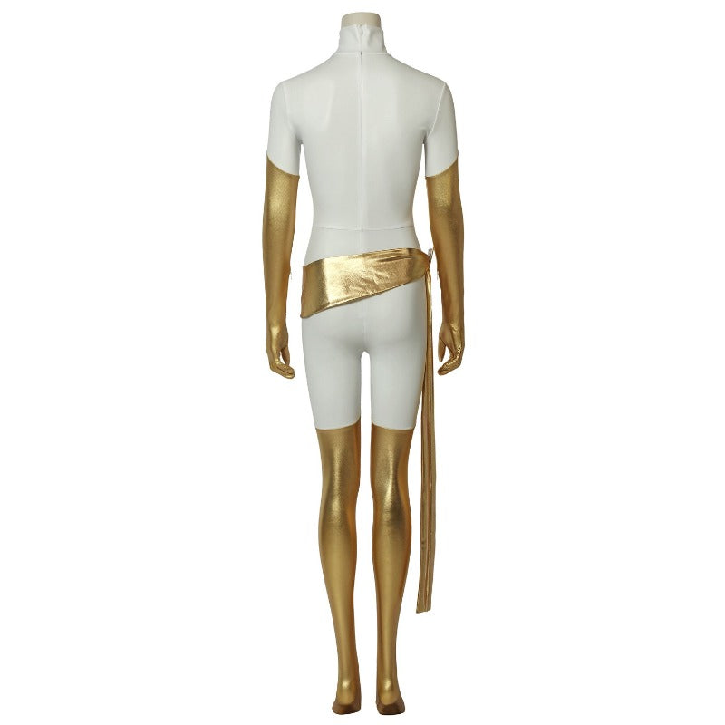 Halloweez X-Men Phoenix Pearl White Spandex Cosplay Costume for Movie Enthusiasts