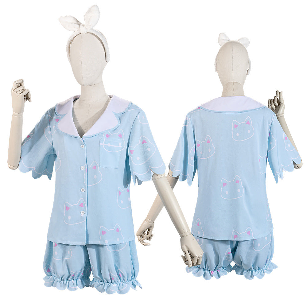 Blue Archive Yuuka Pajama Anime Cosplay Game Costume Women's Pants Set - Halloweez
