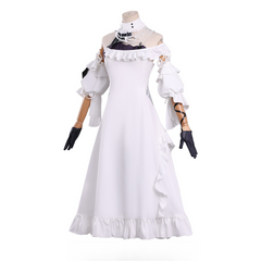 Wuthering Waves Fololo White Dress Cosplay Costume Custom for Convention Halloween