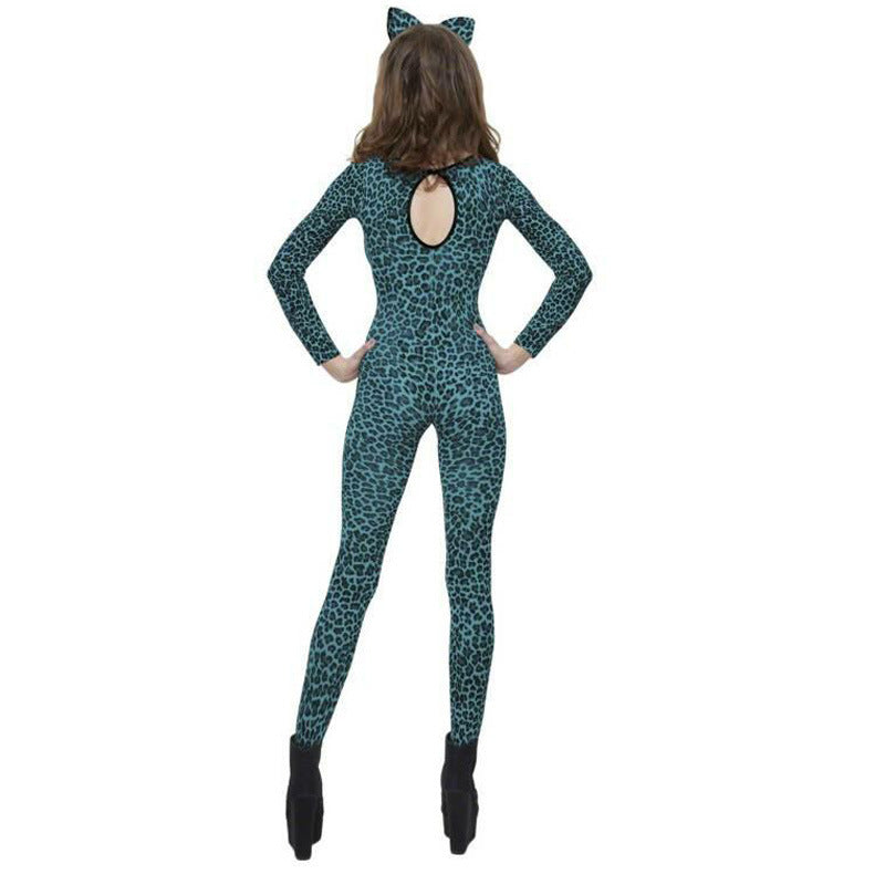 New Halloween Tiger Cat Roleplay Costume Animal Cosplay Outfit for Nightclub Performance - Halloweez