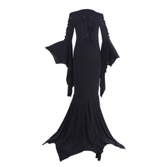Wednesday Addams Black Dress Cosplay Costume from The Addams Family - Halloweez