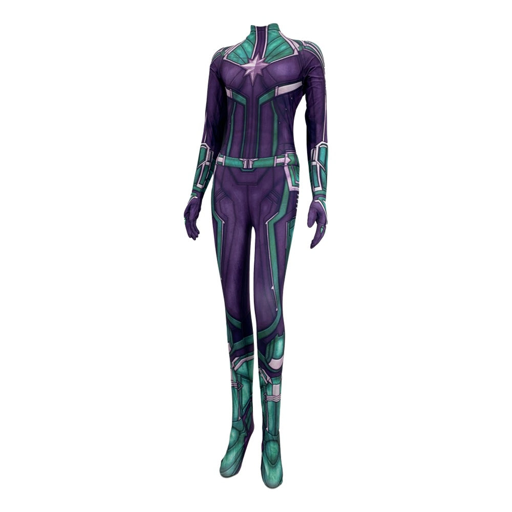 Halloween Captain Marvel Cosplay Costume for Kids and adult - Movie Role-Playing Bodysuit - Halloweez