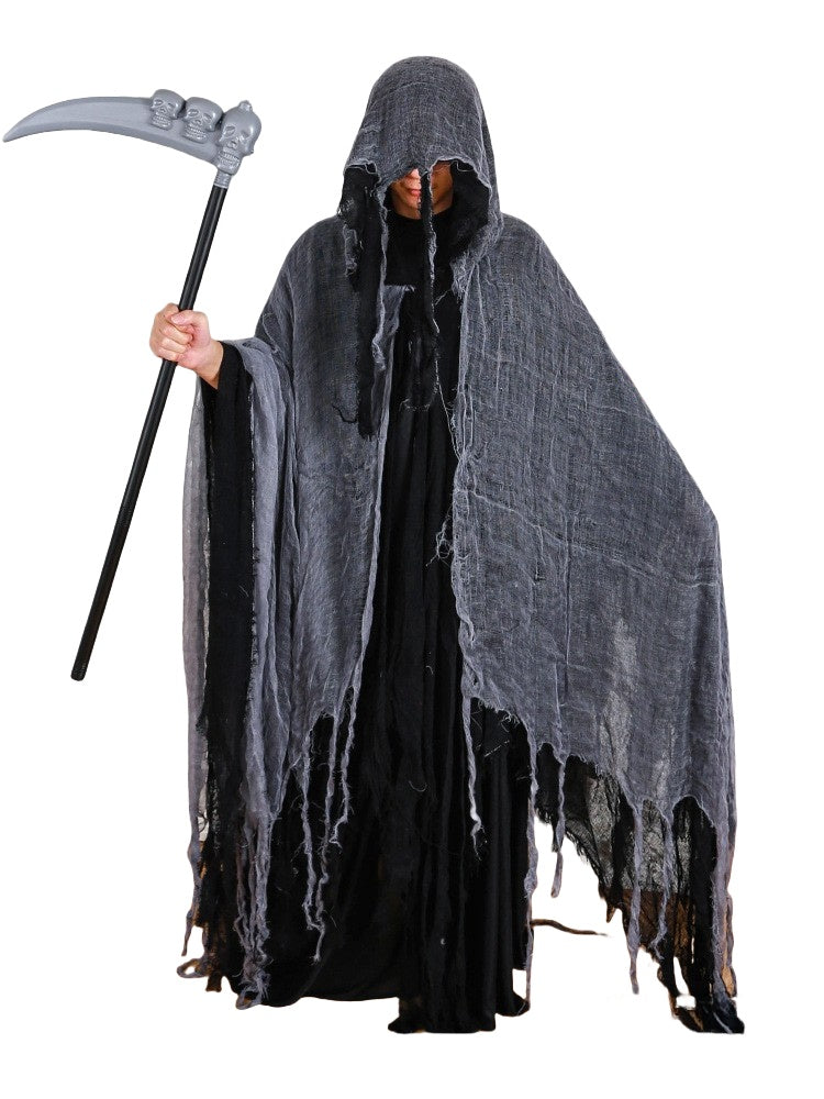 Grim Reaper Witch Cosplay Costume Adult Halloween Cloak Red Death Costume - Halloweez