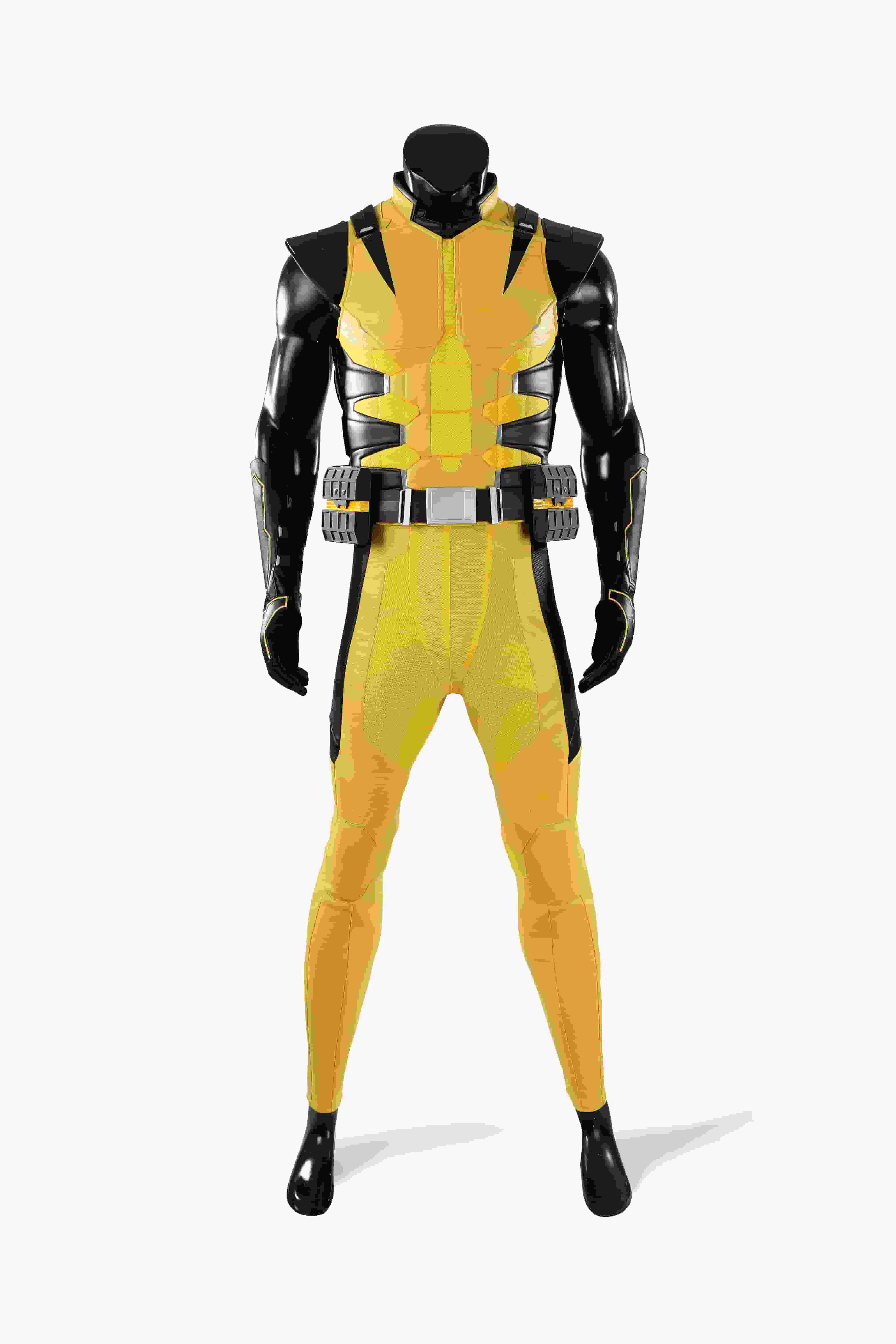 Marvel Wolverine Classic Yellow Suit Full Set Cosplay Costume, X-Men Superhero Outfit for Men - Halloweez